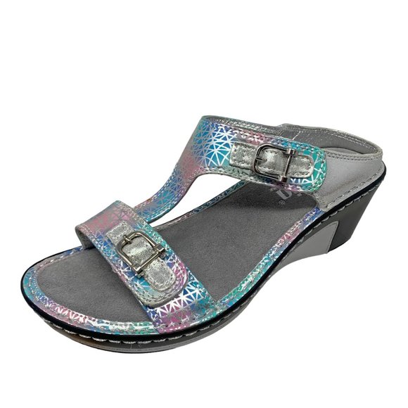 ALEGRIA Lara Pretty Baby Leather Wedge‎ Sandals  **NWOB - Picture 2 of 14